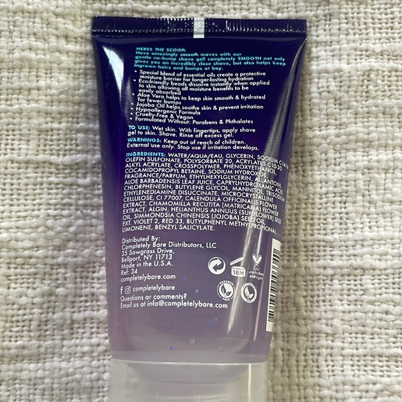 ⭐️ 5 for $20 - New Completely Bare, Completely Smooth No-Bump Shave Gel 2oz - Picture 2 of 2